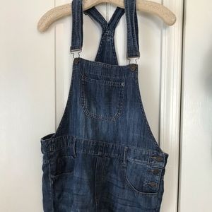 Express denim overall shorts